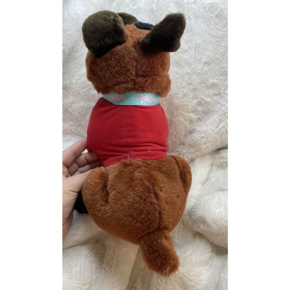 1997 Vintage TRENDMASTERS BULLDOG PLUSH 14” Puppy With Red Sweater - Picture 6 of 8